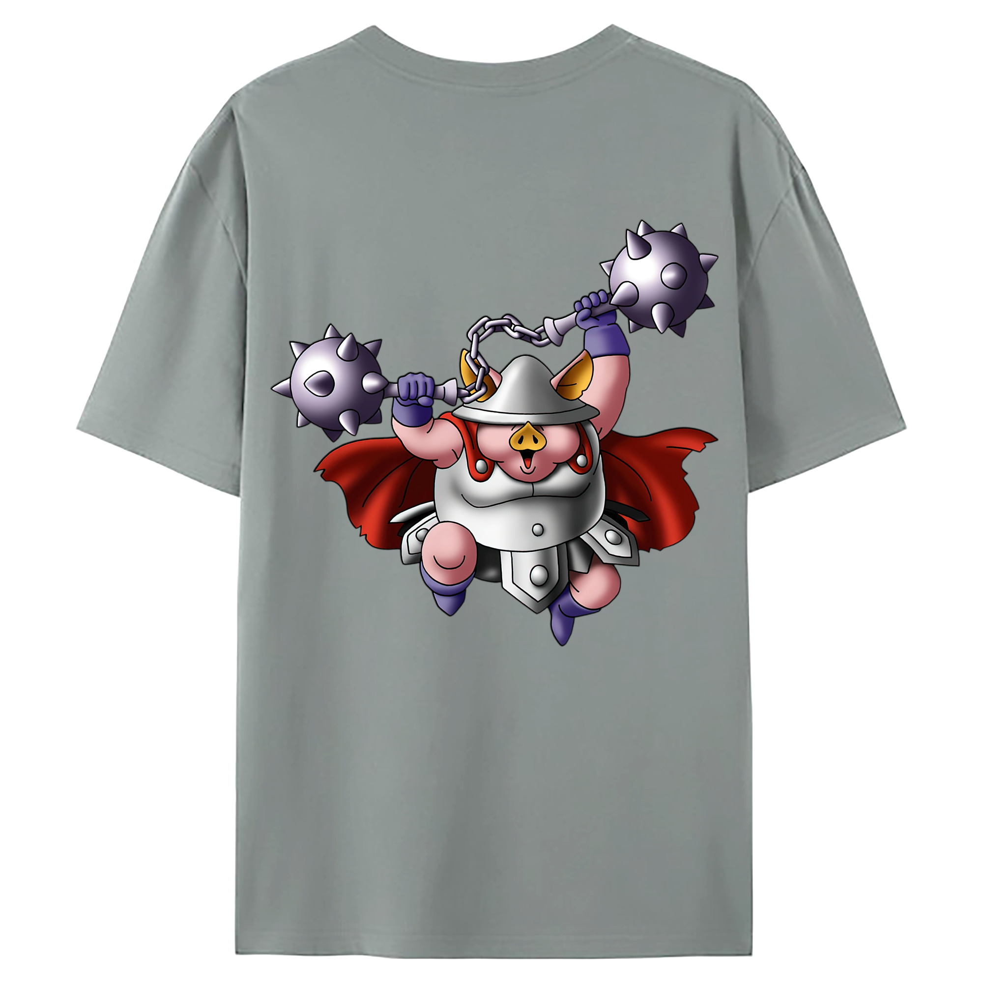 （画像用） ドラゴンクエスト Doragon Kuesuto Dragon Quest 綿100％ メンズ半袖Tシャツ（バックプリント） 通気性